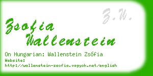 zsofia wallenstein business card